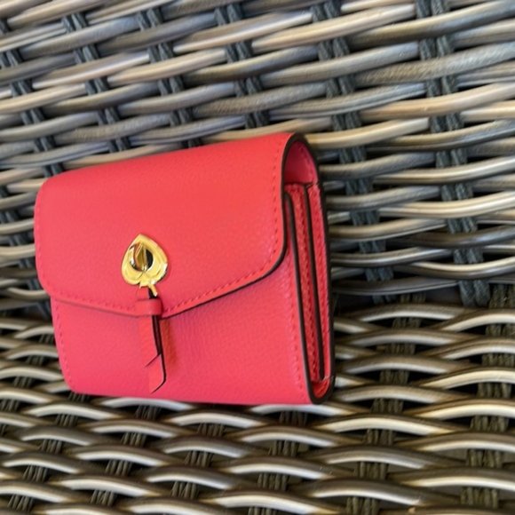 Kate Spade Marti Small Flap Wallet Dark Watermelon - Picture 11 of 16